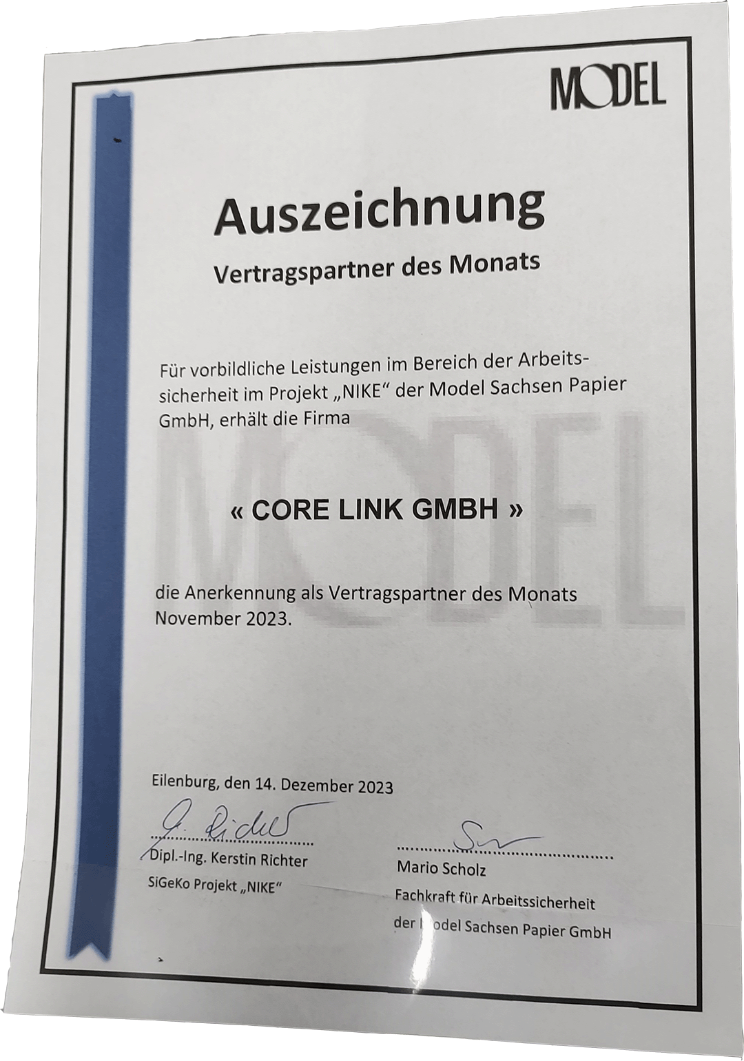Core Link - Contractor Of the Month